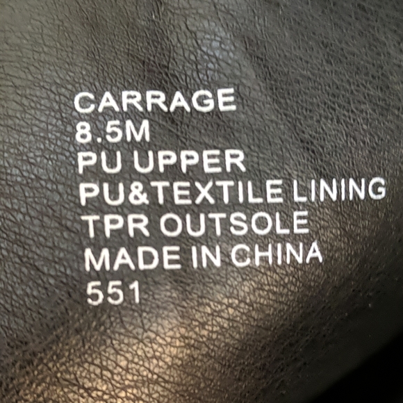 Carrage Distressed Sole Black Boots - Picture 5 of 5